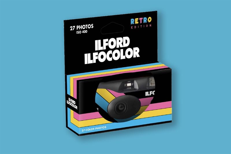 color single use camera by ilford