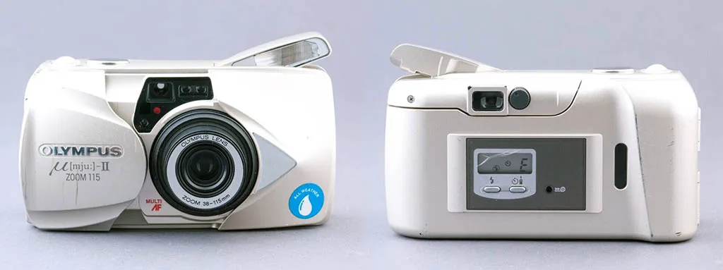 Olympus Stylus Epic Zoom 115 front-back view