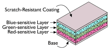 polaroid film layers